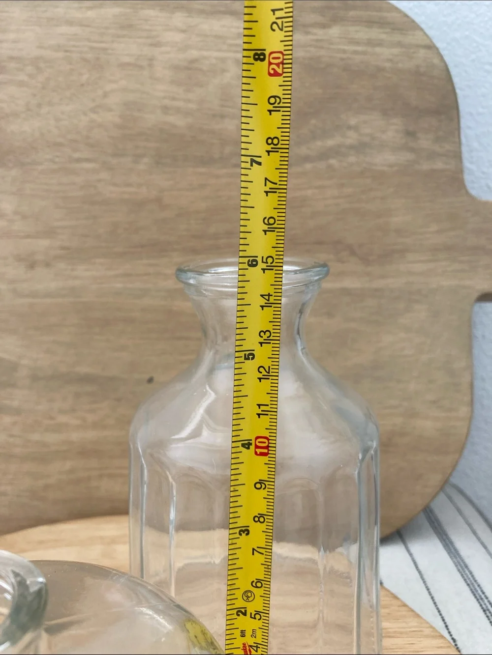 SALE! 50% Off Clear Decorative Glass Bottle Vase - Clear Set of 3
